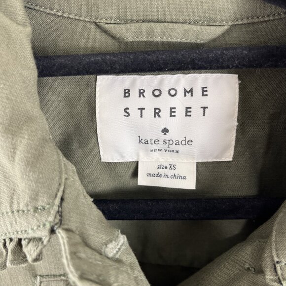 Kate Spade Broome Street Cotton Military Utility Bow Jacket Women's Size XS - Picture 4 of 14